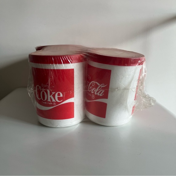 Vintage Coca-Cola Coke Foam Styrofoam Koozie Set of 6 Southwest Foam Molding Inc - Picture 4 of 8